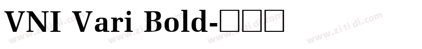 VNI Vari Bold字体转换